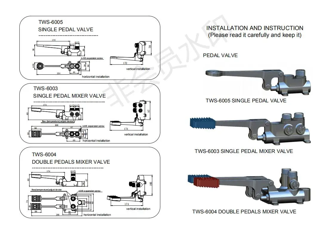 Patent and ACS certificate water flow adjustable faucet foot operated wash basin bathroom accessories