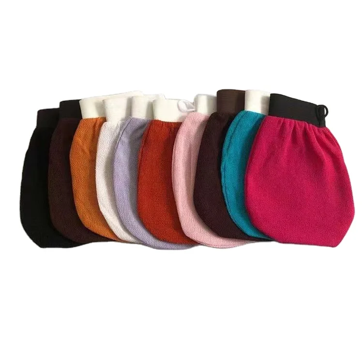 Black Single-layer Bath Gloves Rub Dead Skin Exfoliating Massage Bath Gloves Smear Towel Body OPP Bag or Customized Packing