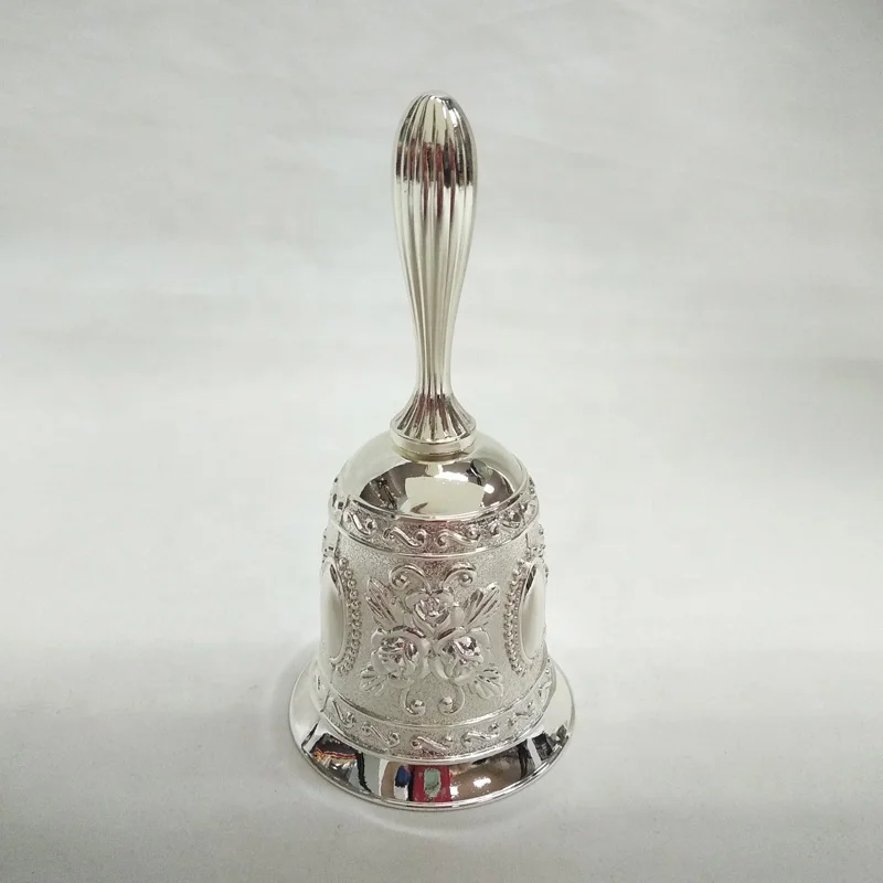 Metal rose bell in silver plated
