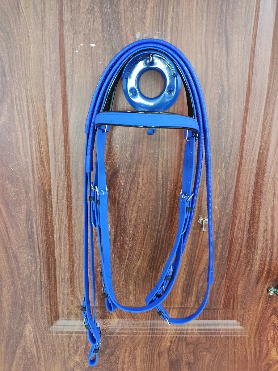 Horshi in Stock 3 in 1 Full Set of  Horse PVC  Bridle (PVC Halter +PVC Horse Rein+Horse Bit)