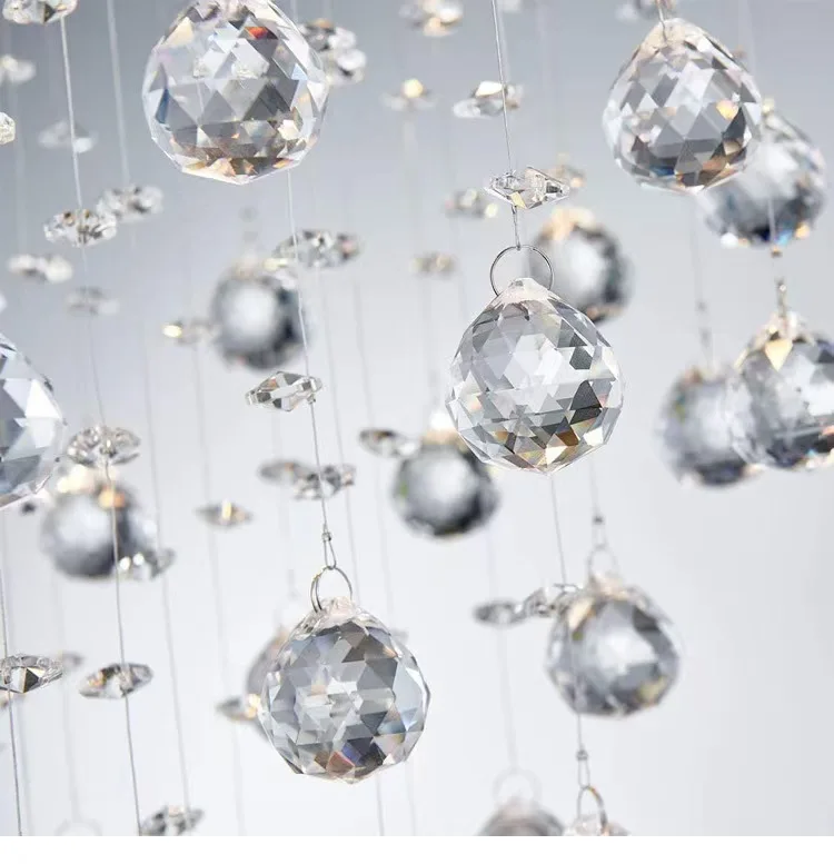 Modern LED Hanging Droplet Ceiling Lights for Bedrooms Large Indoor Hotel & Apartment Staircases Elegant Lighting Decorations