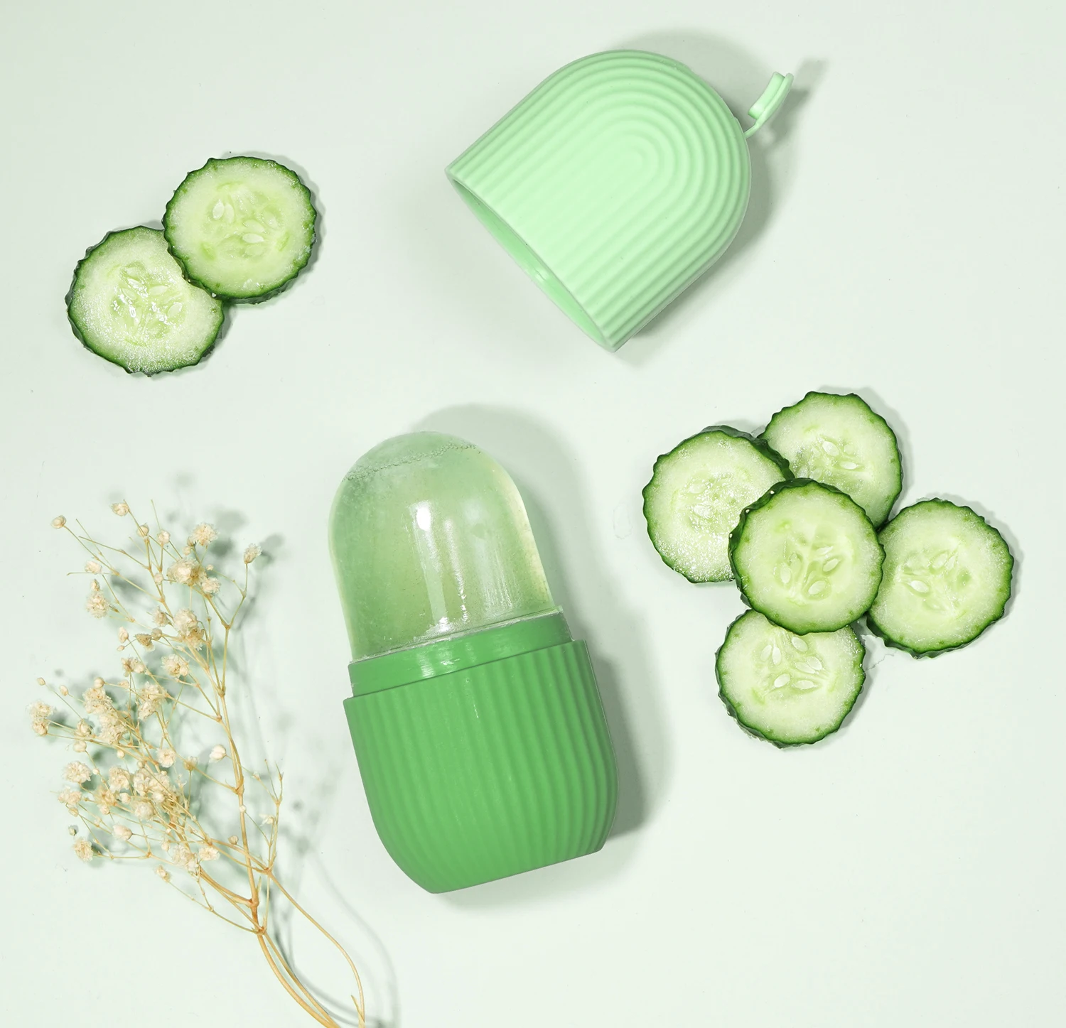 glow cube mold ice roller face massager ice face roller silicone facial cube for eyesneck ma