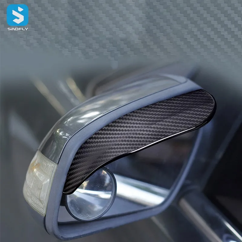 Car Side Rear Mirror Visor Car Accessories Rain Snow Guard Carbon Fiber Black Eyebrow