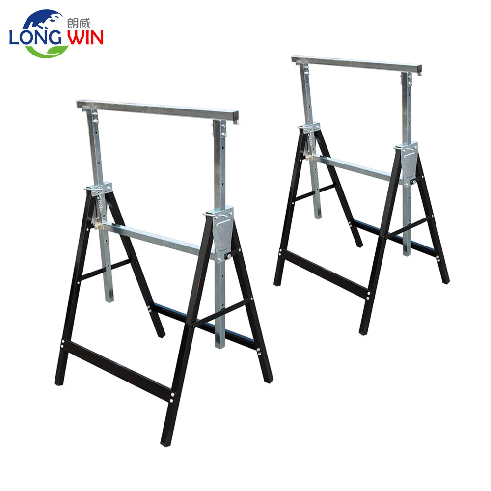 Two legs Sawhorse Portable Folding Workbench Work Station Telescopic Saw Horse