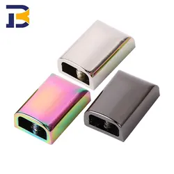 Zinc alloy casting hardware luggage accessories metal zipper rope end plug rainbow decoration
