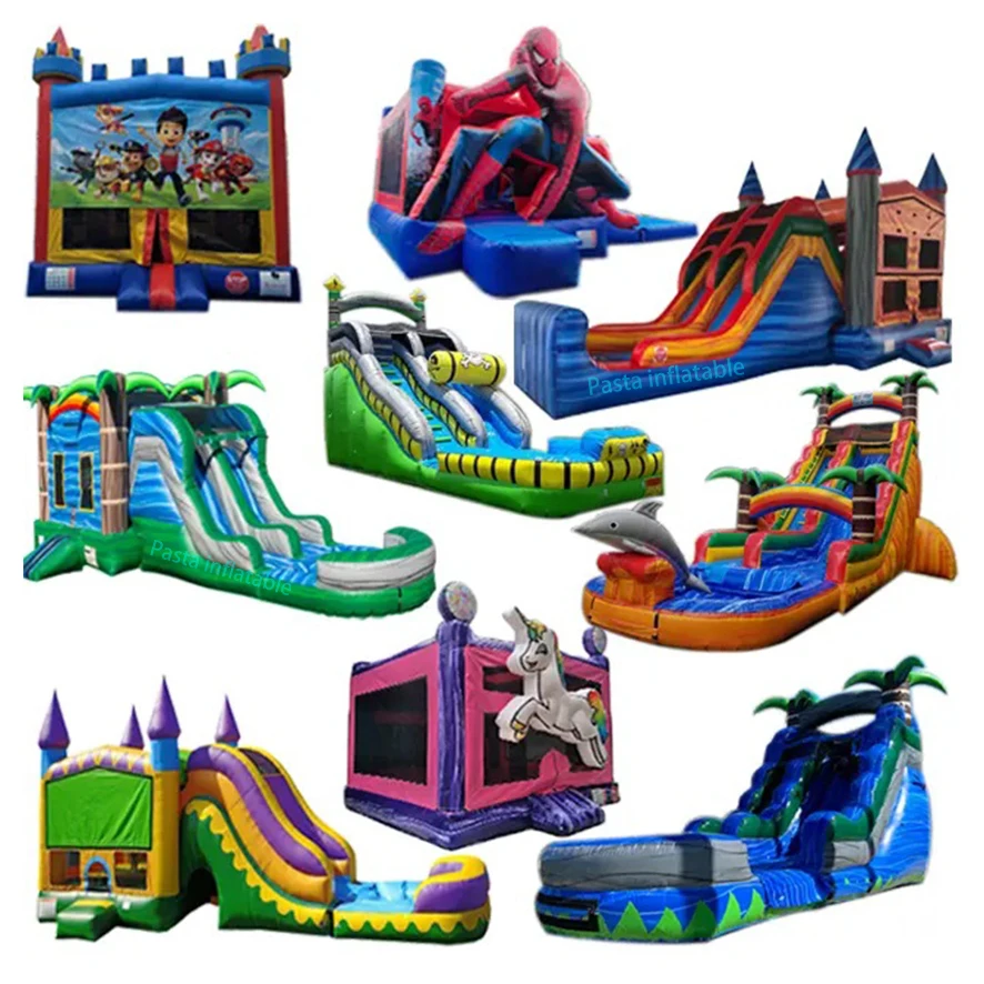 party rental commercial giant inflatable combo bouncy castle wet combo inflatable jump bouncy castle bounce house banners