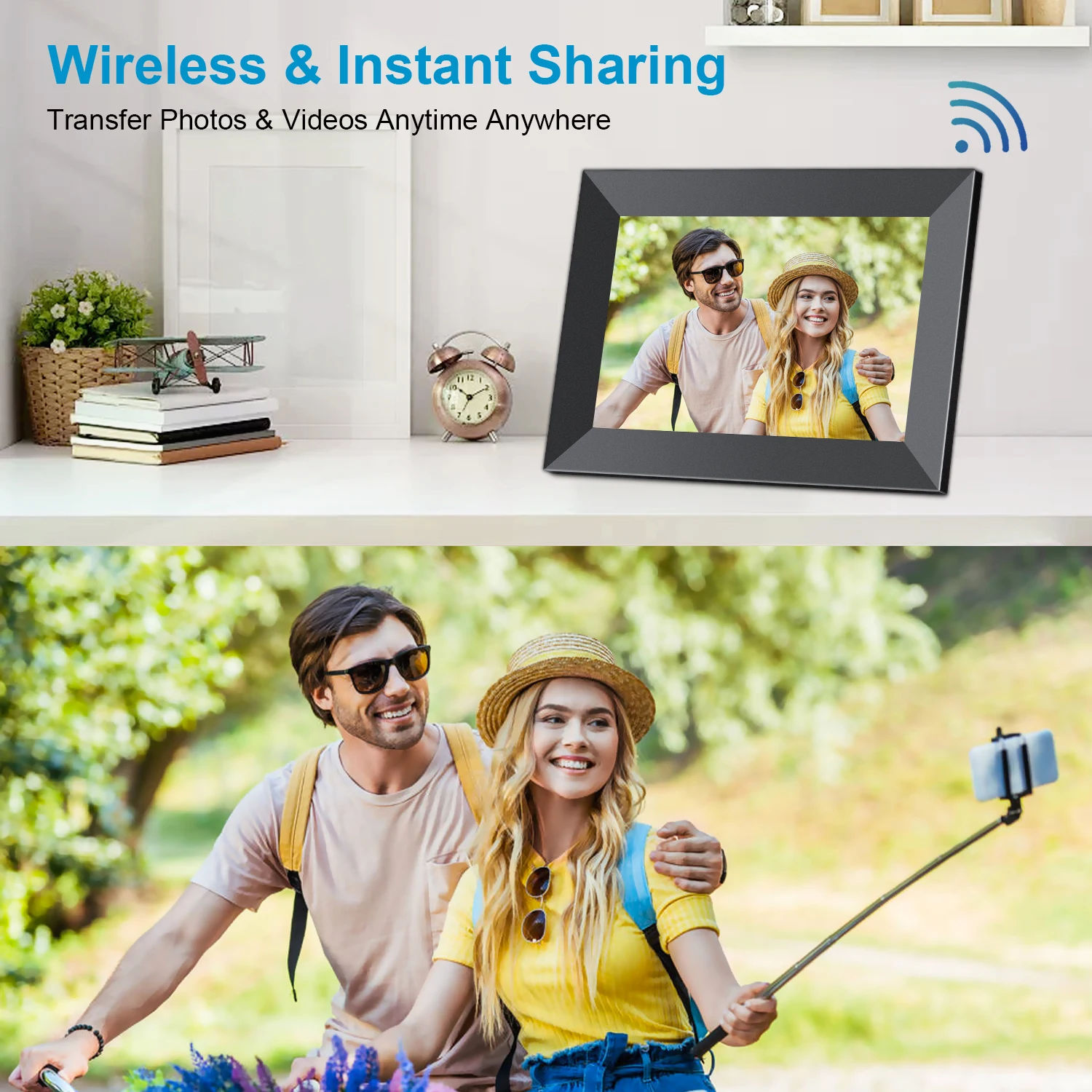 10.1 Inch digital photo frame with 1G RAM 16G memory, wifi