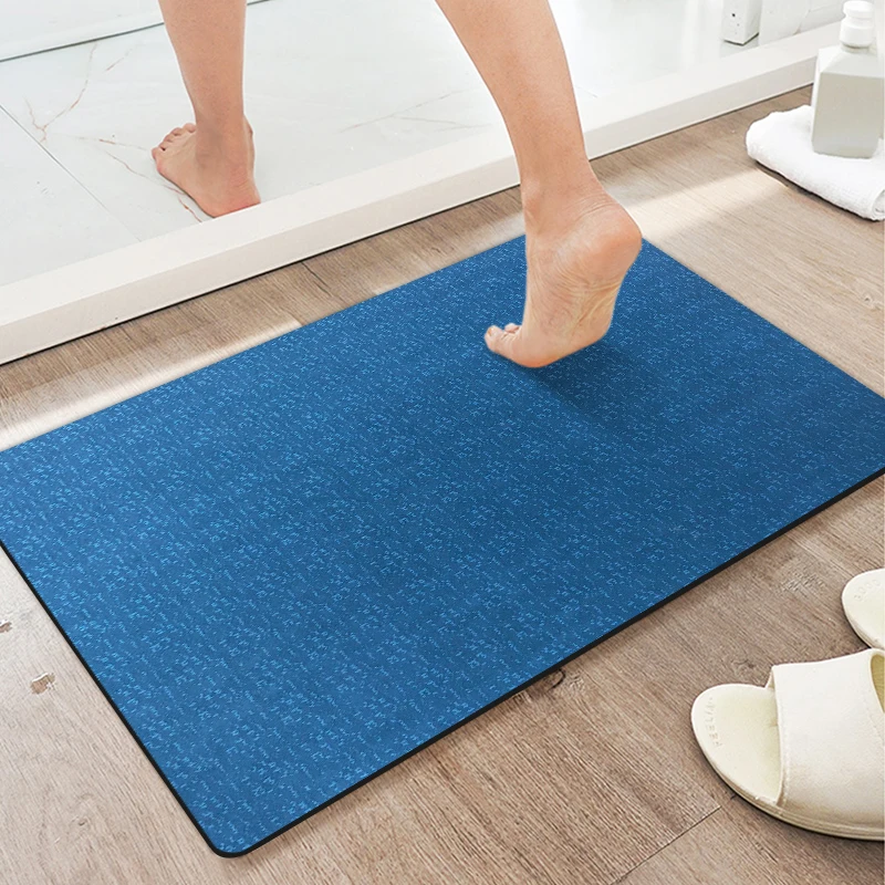 Japan Style Diatomite Bath Mat Absorbent Floor Mat Quick Dry Non Slip Toilet Carpet Mat