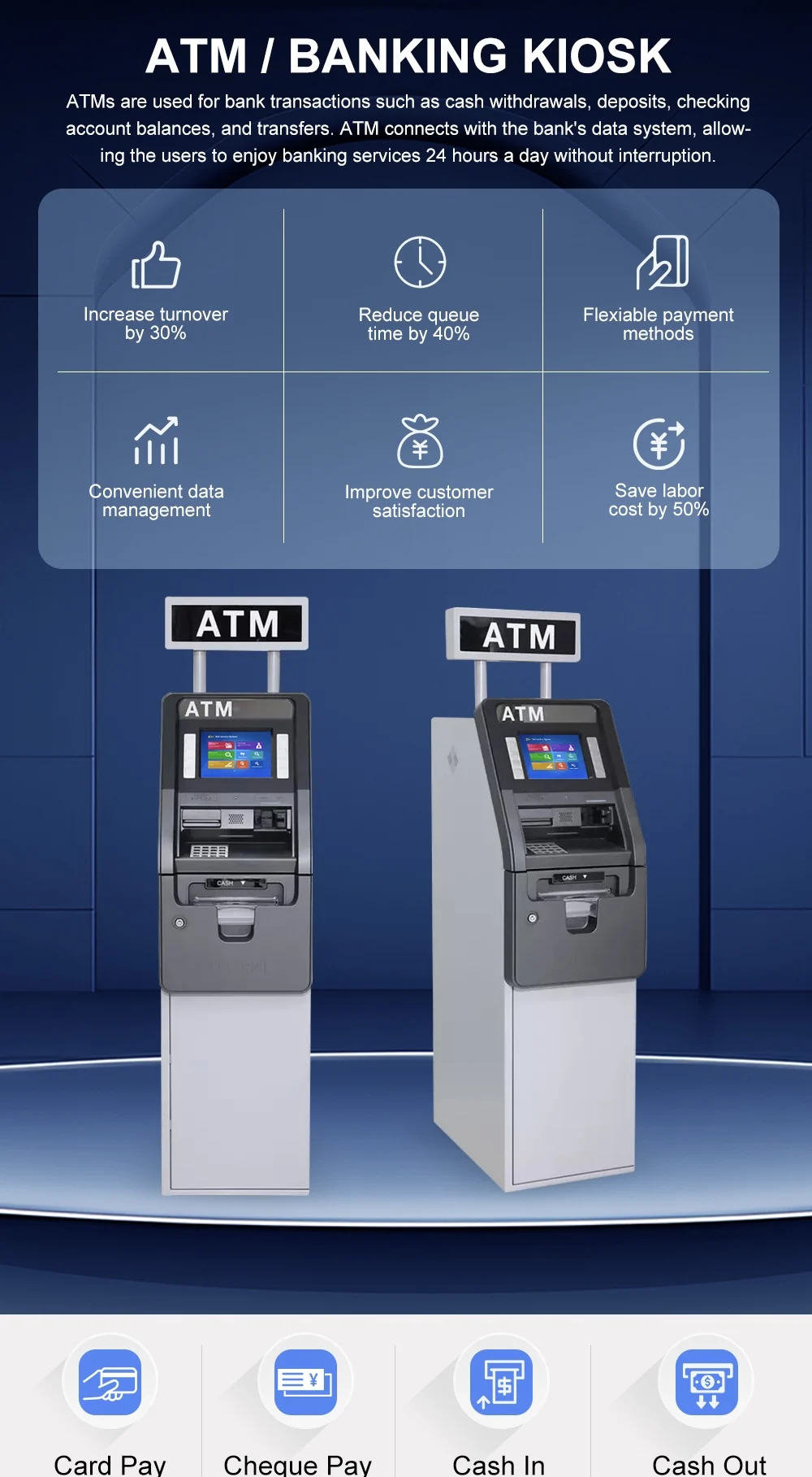 Self Kiosk Exchange Cash Payment Floor Standing Passport Scanner Currency Exchange Atm Machine