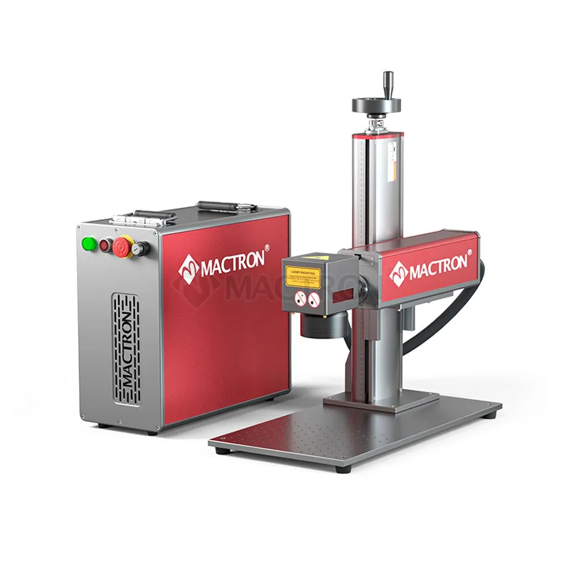 50W Tabletop Small Fiber Laser Marking Machine with Computer for Pigeon Ring