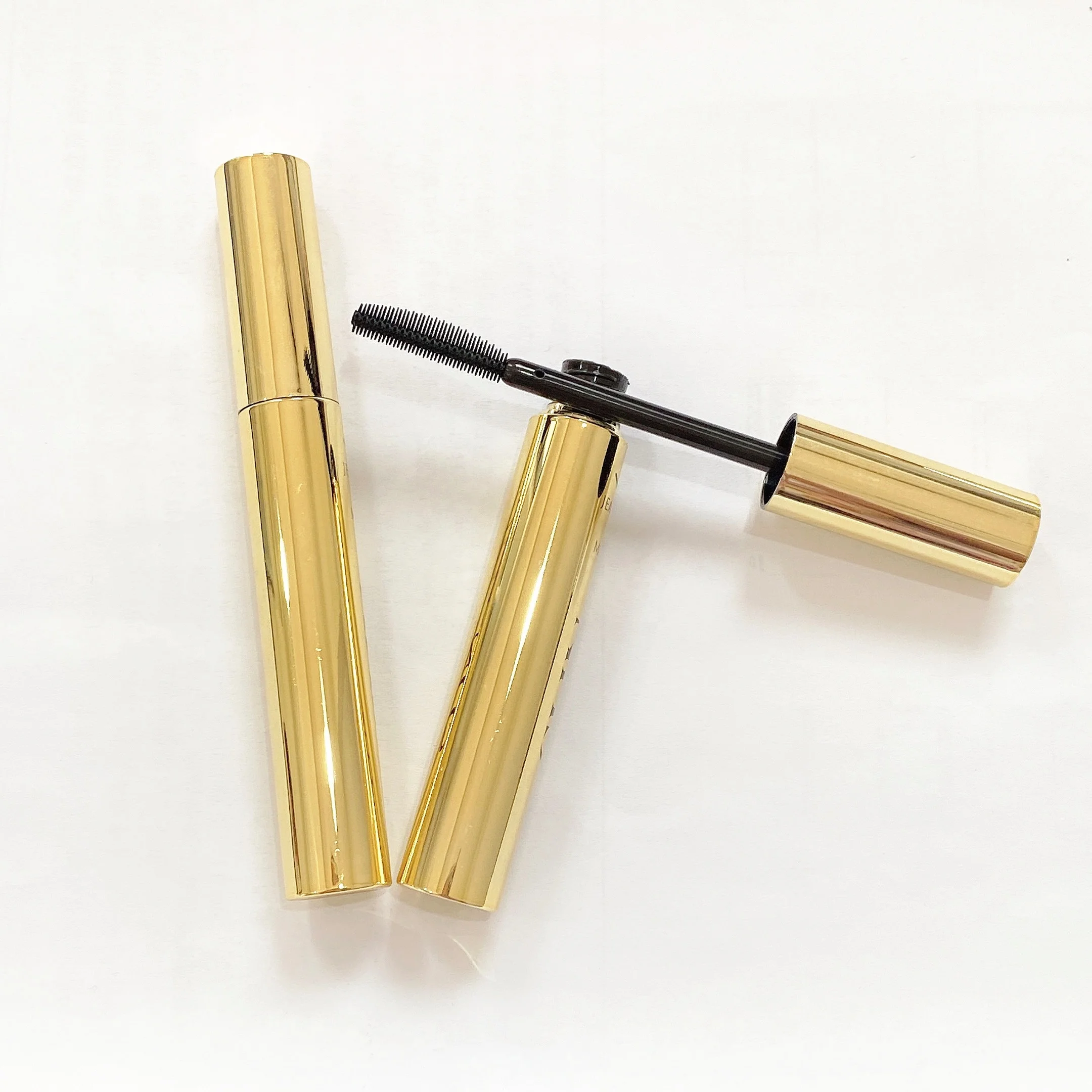 12ml Jinlan Wholesale Plastic Eyelash Serum Empty Diamond Gold Square Tube Mascara