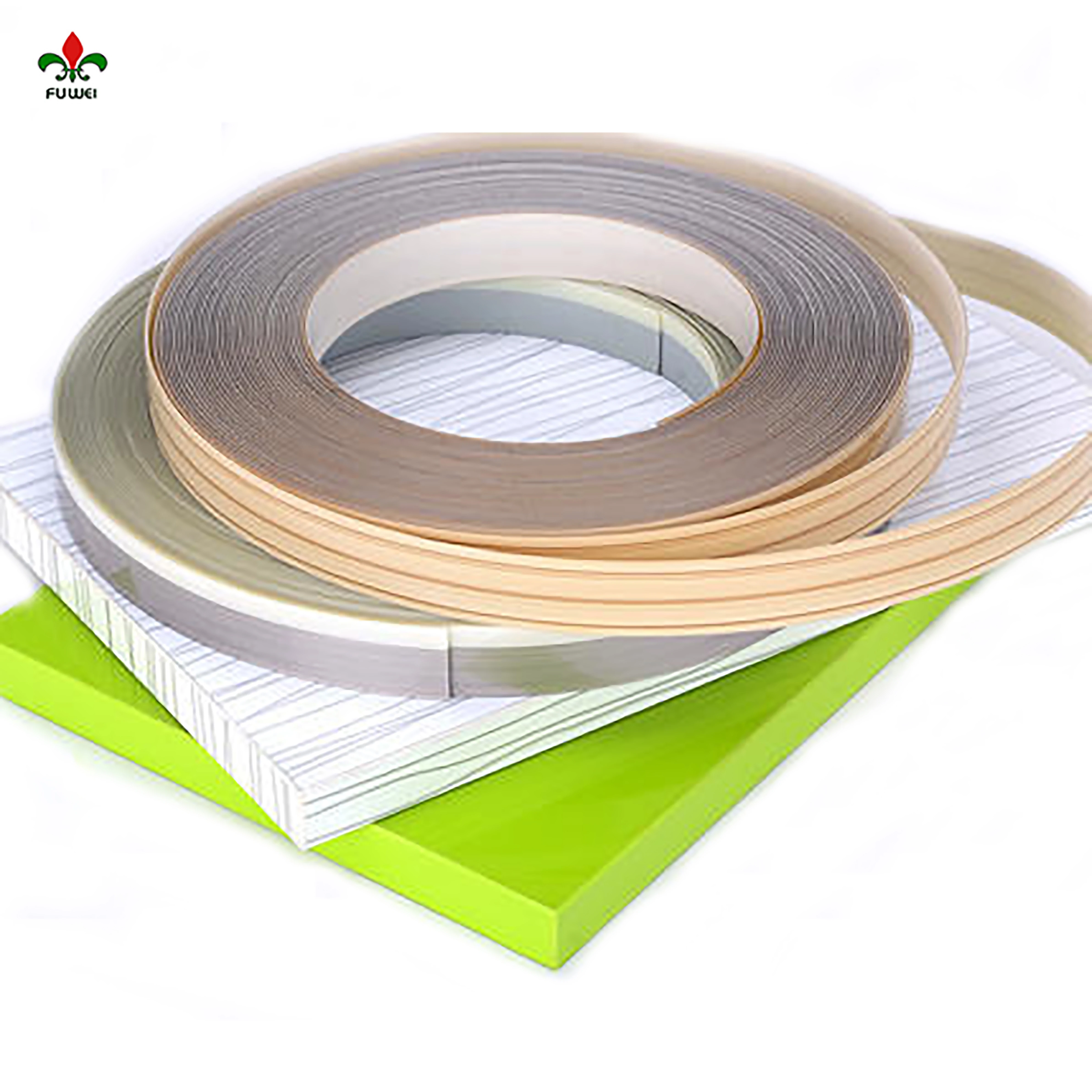 0.45-3mm thickness PVC edge banding for furniture  edge banding for wooden doors FUWEI