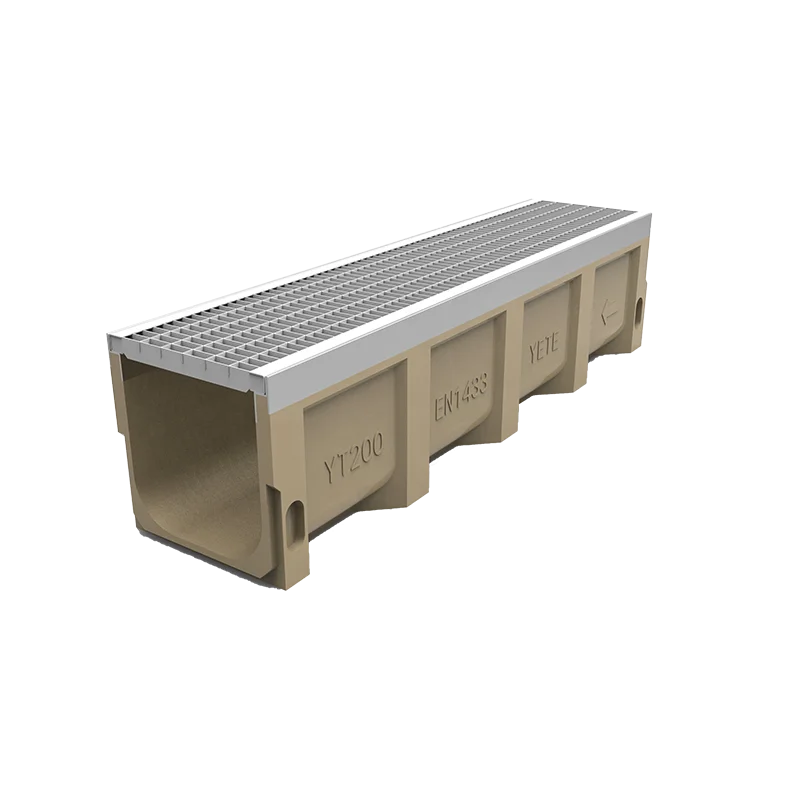 Stainless steel grating cover polymer concrete drainage channel stainless steel drains gutter drain