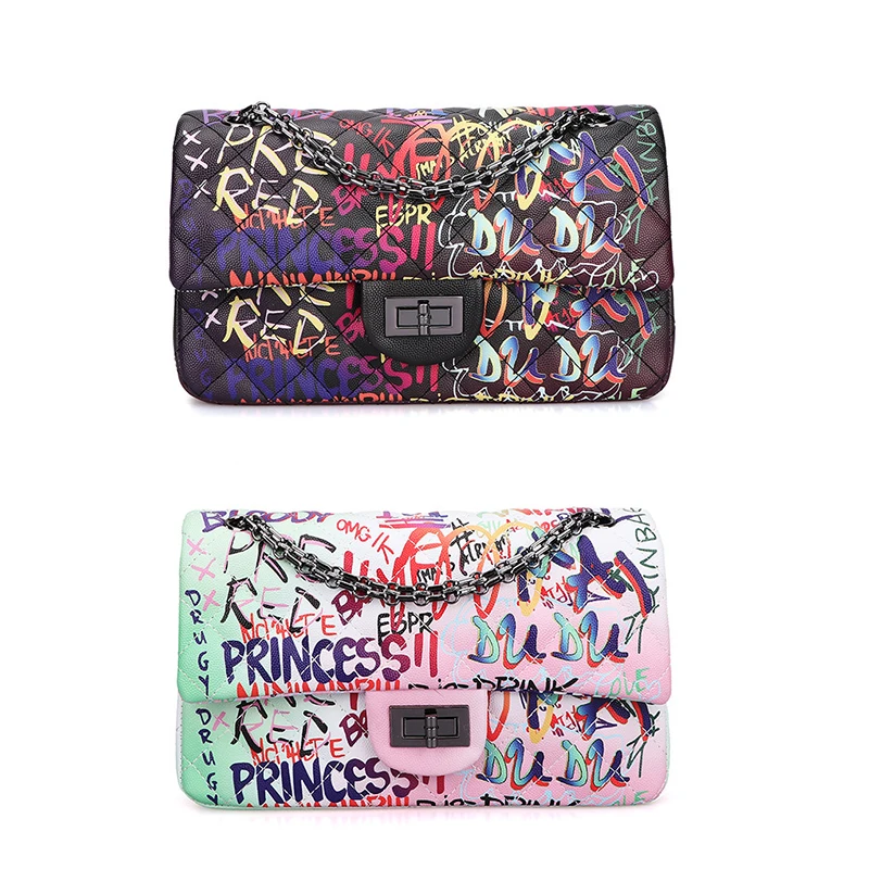 
Fashion graffiti woman bags casual luxury ladies handbags women bags hand bags handbags factory price free shipping in china 