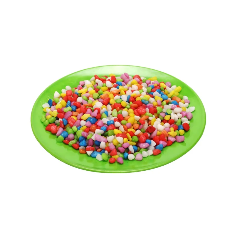 Garden paving stones, colored pebbles