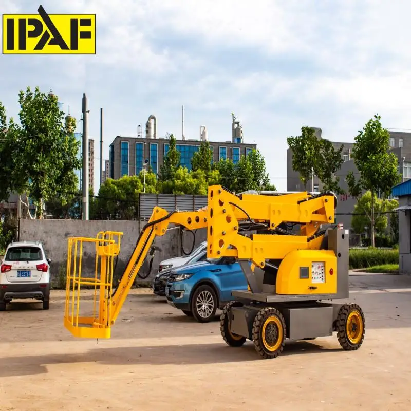 CE Approved 12m 16m Crawler Crawler Battery Self Propelled Diesel Electric Picker All Terrain Boom Lift