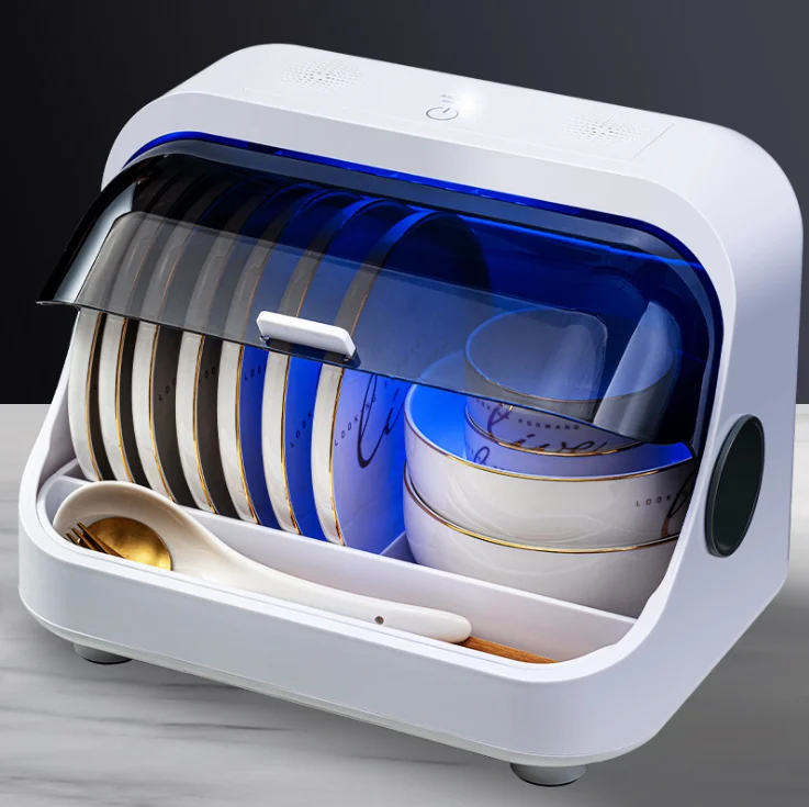 
Household Kitchen Bowl And Chopsticks Dish Drying Rack with UV Disinfecting 