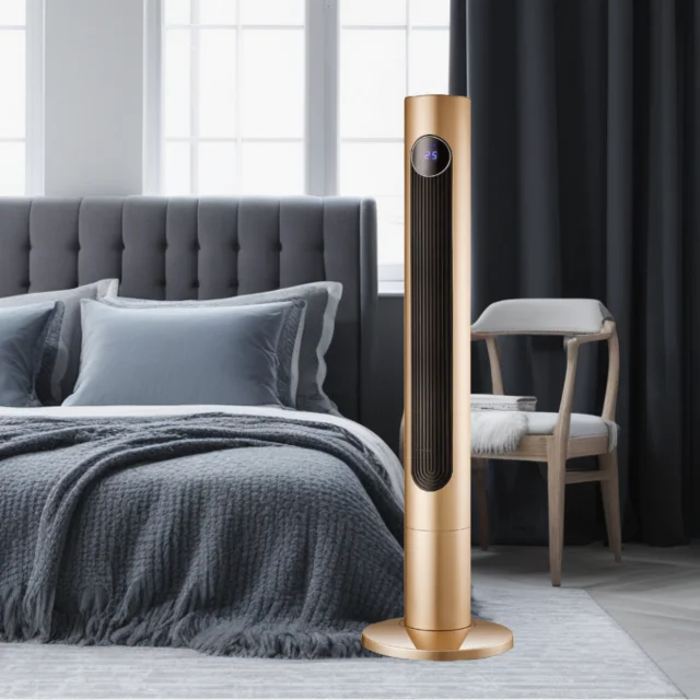 2000W Oscillation Tower Heater PTC Heating Element Mechanical Switch Portable/Desk/Freestanding Living Room Ventilation Lighting
