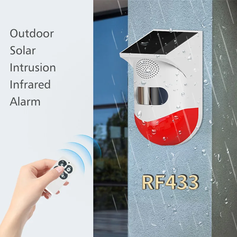 Best Quality Solar Panel Wifi Gsm Tuya Outdoor Pir Detector App Wireless Alarm System