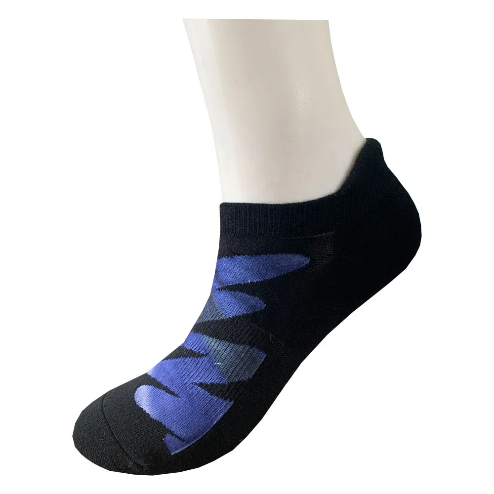 Breathable cotton print pilates yoga anti slip no show sport socks