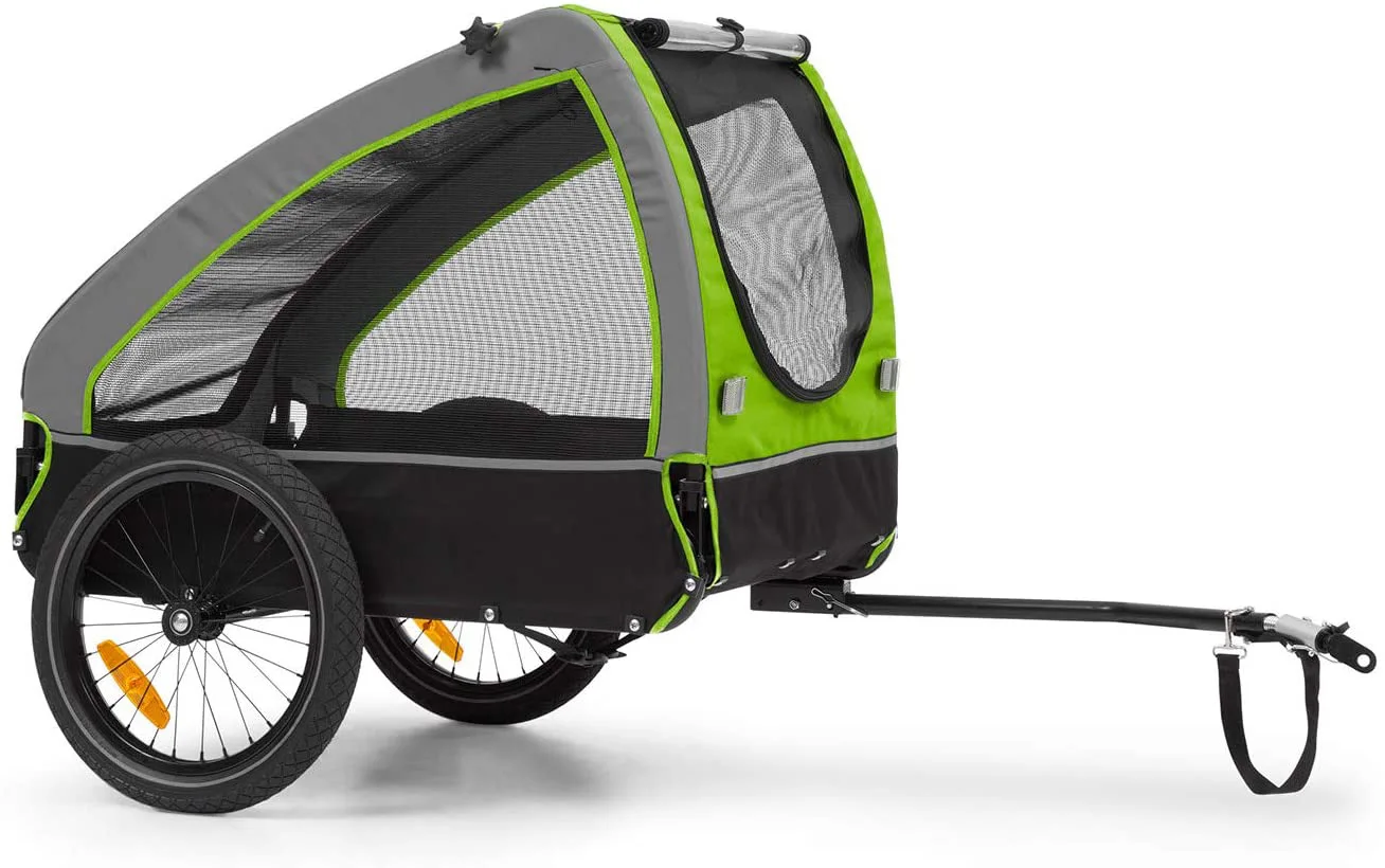 
colorful bike trailer cart for big dog 