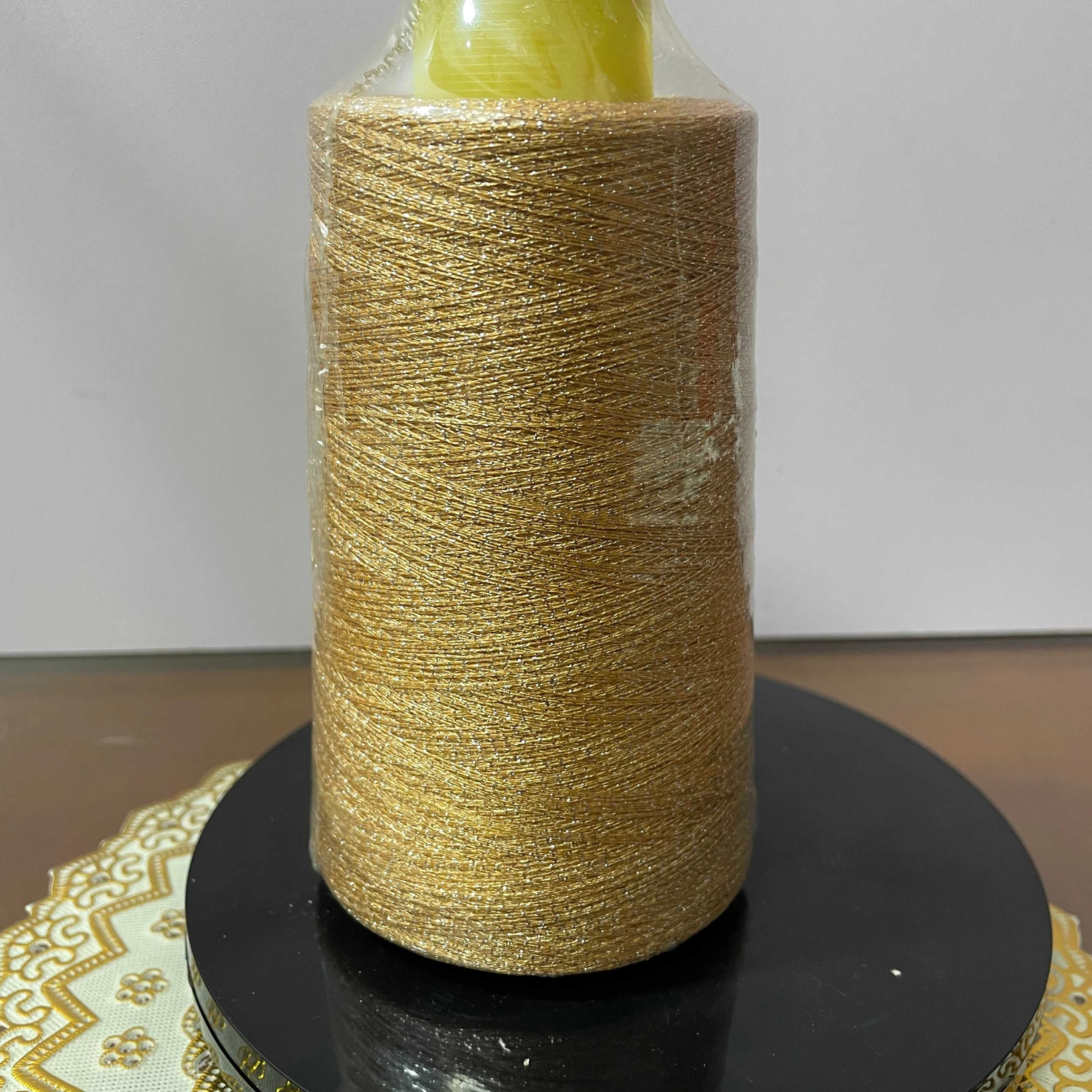 China M MX MH MS type metal gold elastic metallic thread yarn for embroidery