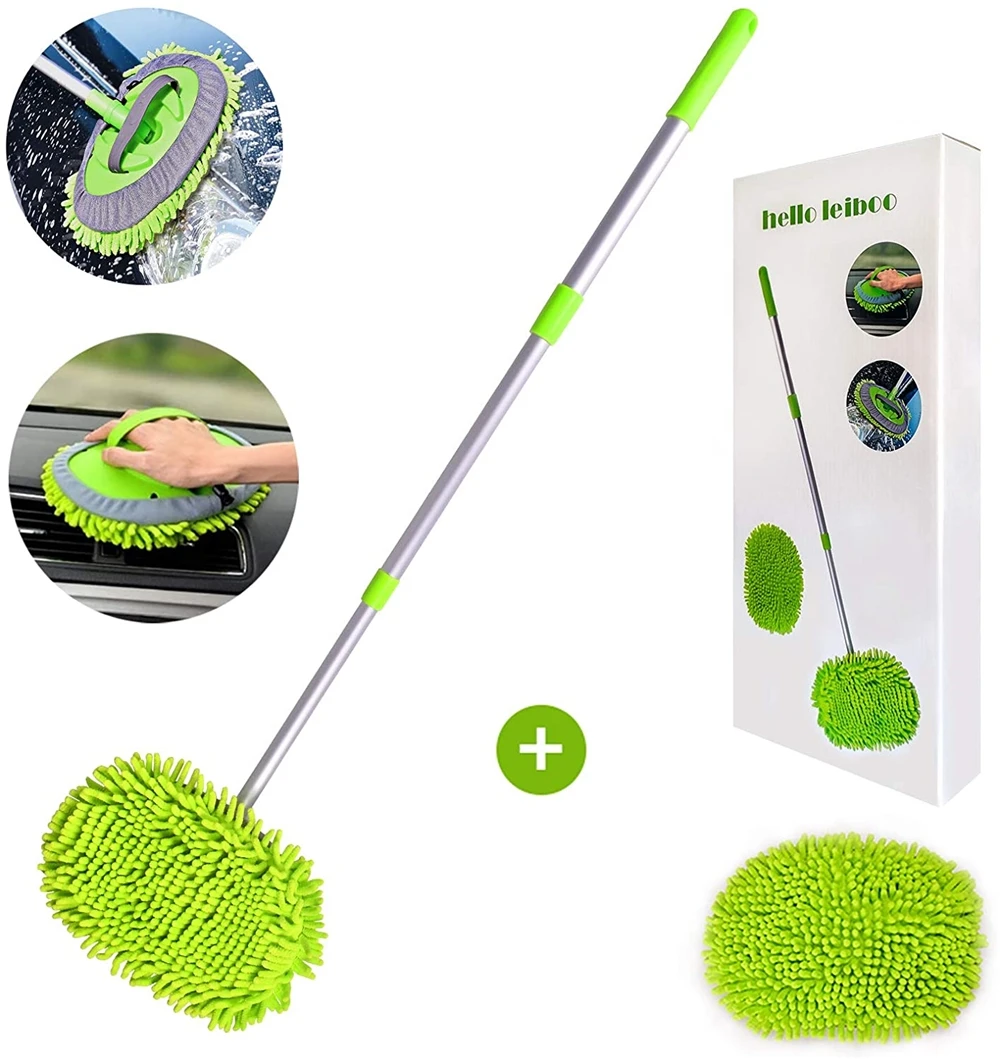 Telescopic Adjustable Rotating Chenille Car Wash Brush Car Cleaning Car Wash Mop Brush
