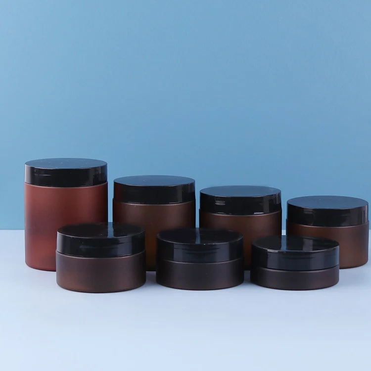 NH 50g 50ml 100ml 120ml 150ml 200ml 250ml 2 Oz 4oz 16oz 500ml  Cosmetic Round Lotion Jars Clear Pet Plastic Cream Jar With Lid
