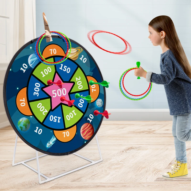 3 in 1 kids dart board game double sided with sticky balls indoor sport outdoor fun family game toys