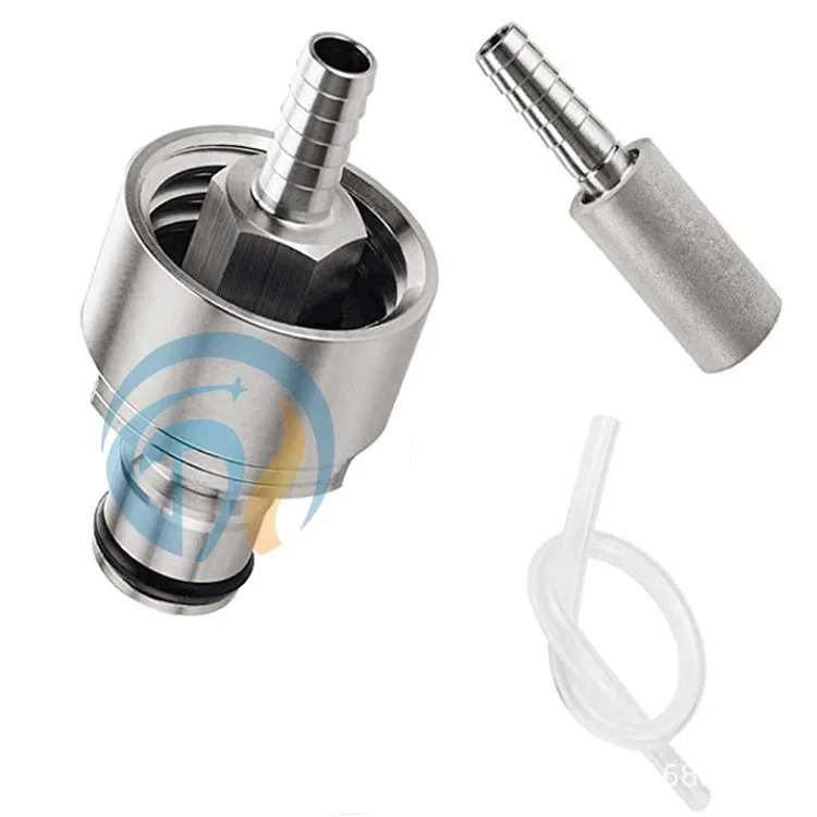 Stainless Steel 304 With 5_16 Inch Barb Ball Lock For Home Brewing Beer Carbonation Lid _on Soft Drink Pet Bottles Homebrew Keg