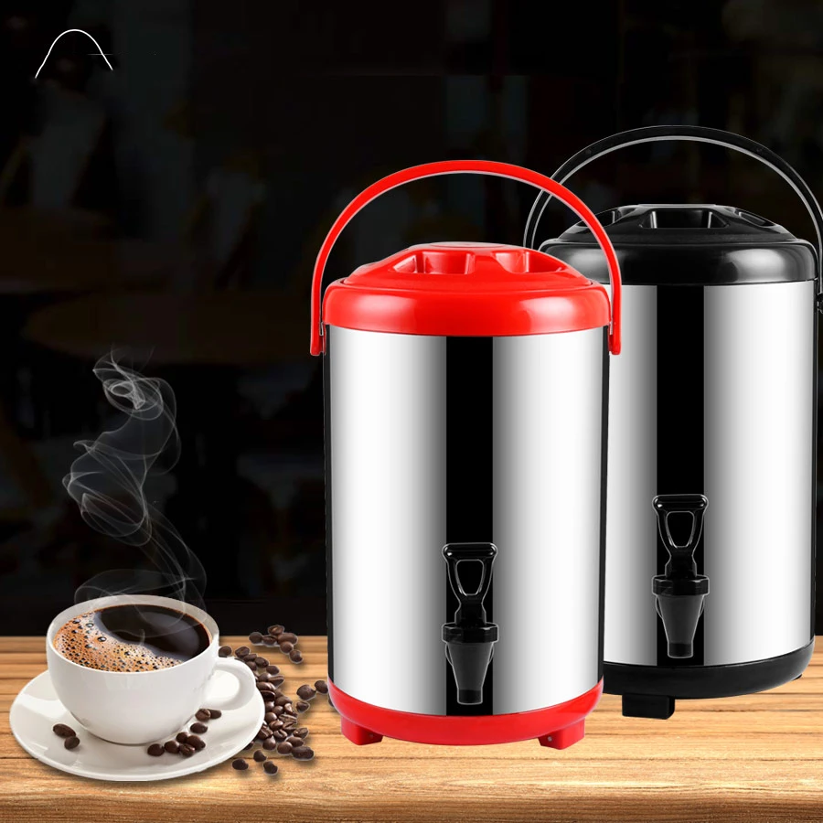 10L large capacity hot and cold drink dispenser tea urn stainless steel insulated beverage dispenser for water milk tea coffee