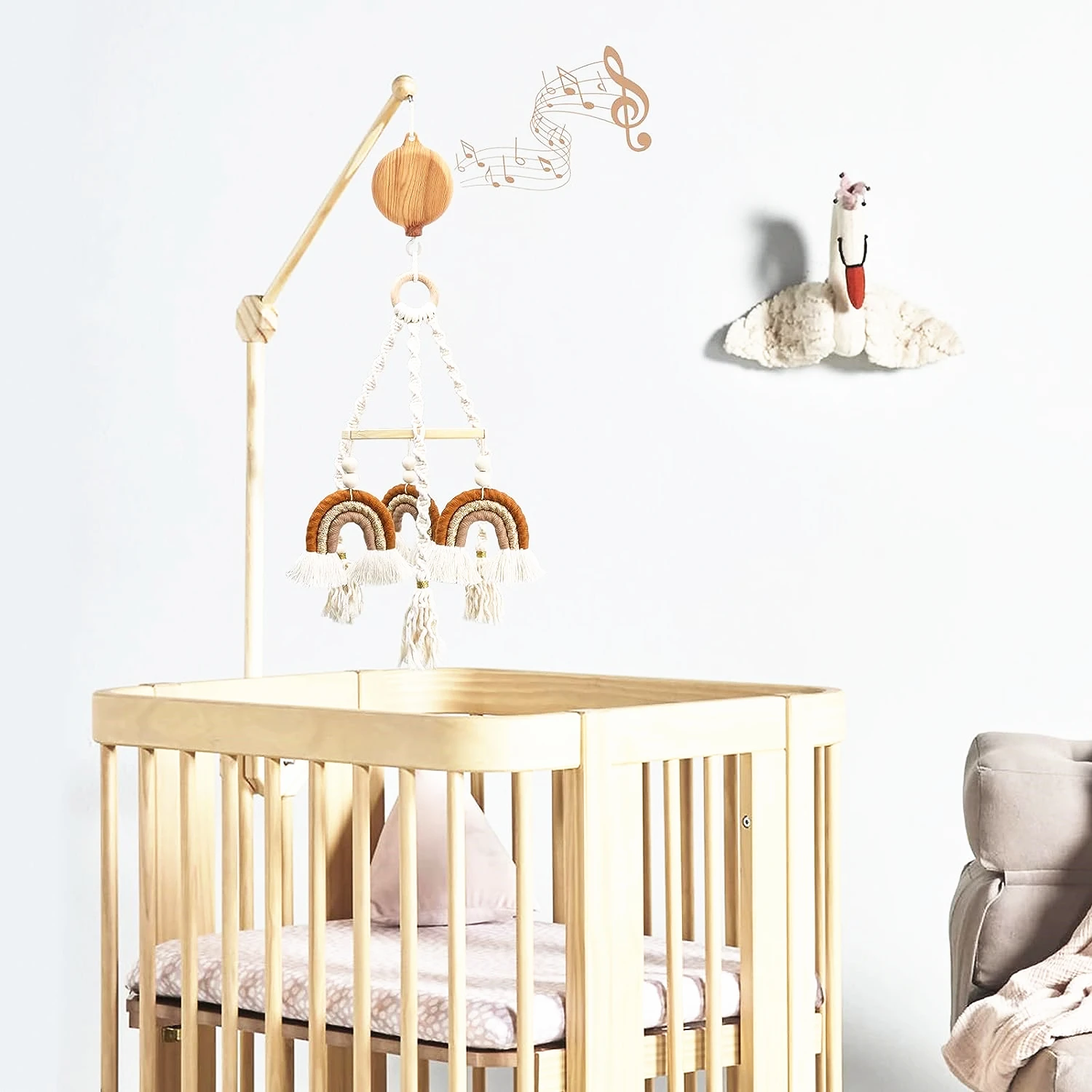 Baby Mobile music box spinner crib Mobile Motor with unique texture for baby mobile arm bohemian home decor baby room decoration