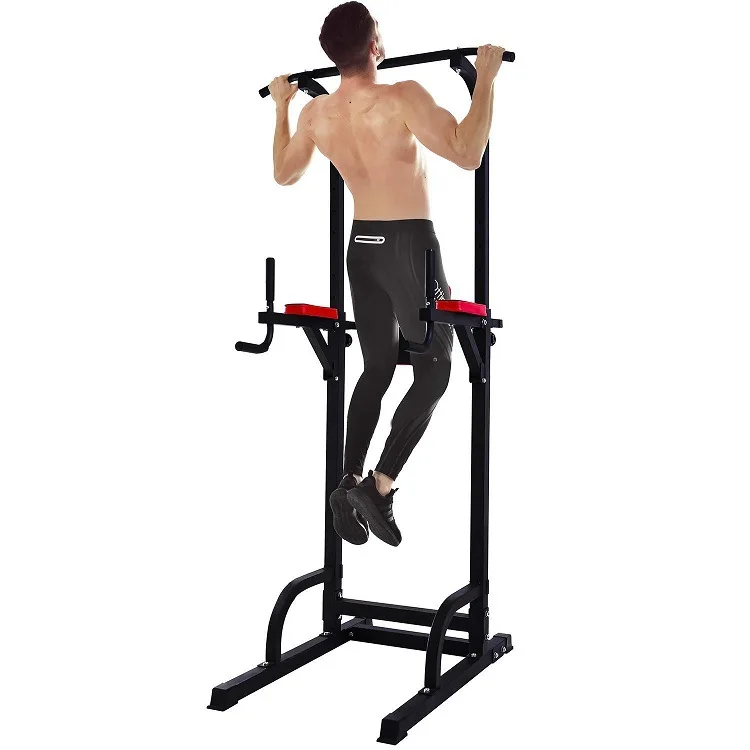 Factory Direct Supply Pull Up Bar Gym Dip Station Power Tower Chin Up Station and Barbell Stand Strength Pull Up Dip Station