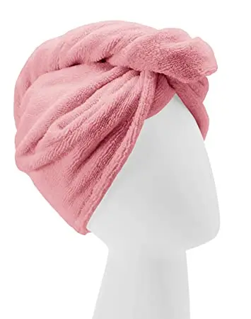 Personalized cotton terry bamboo hair towel wrap absorbent hair drying salon towel hair turban