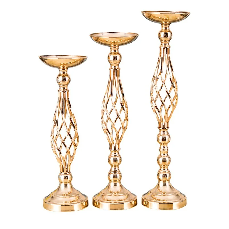 Metal Luxury Road Lead Wedding Party Flower Stand Rack Table Centerpieces for Home Christmas Decoration