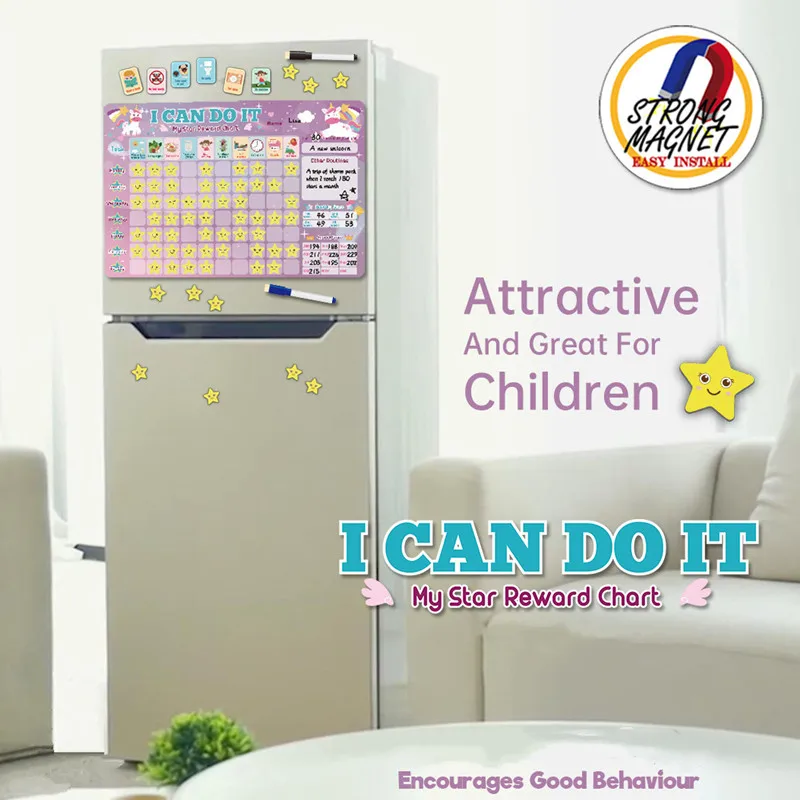 Magnetic chalk blackboard Magnetic Star Type Reward Board Home Routine Chore Reward Chart