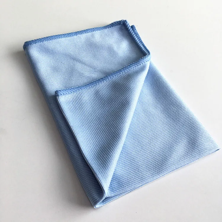 Blue Color Efficient Good Quality Lint Free Microfiber Glass Screen Window Cleaning Towel Cloth For Car Detailing House Cleaning