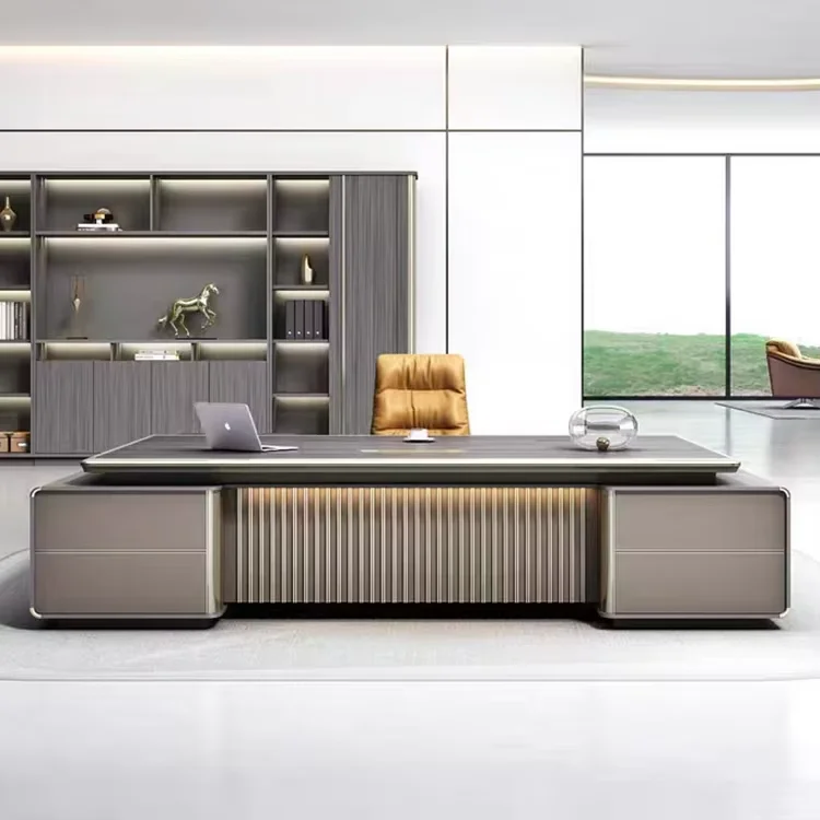 Liyu furniture Be greeted with executive office desk contemporary CEO executive bos L shape manager desk wooden office table