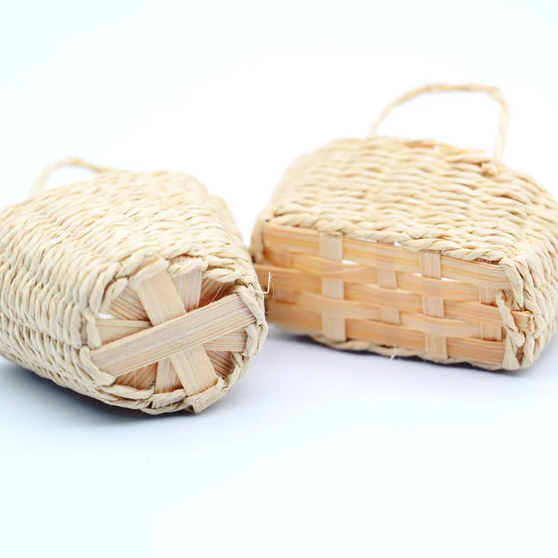Doll house rattan bamboo grass woven mini woven basket basket miniature food play OB1 scene shooting props life set