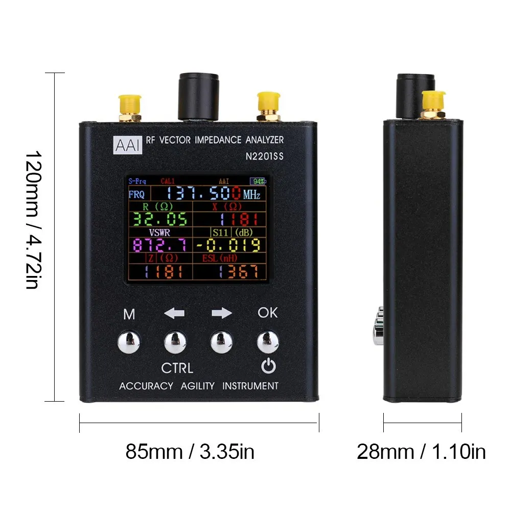 N2201SS RF Vector Impedance Analyzer ANT SWR Antenna Meter Tester 137.5-2700MHz Resistance/Impedance/SWR