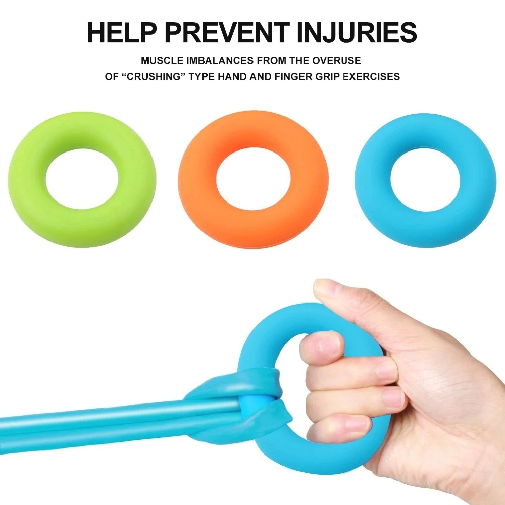 Silica Gel Portable Hand Grip Ring Strength Training  Hand Grip Rubber Ring Exerciser  Power Training Equipment