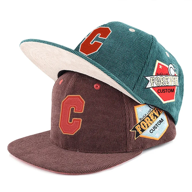 High Quality 6 Panel Custom 3D Embroidery Logo Multi Color Popular Hip Pop Cap Sports Acrylic Snapback Caps