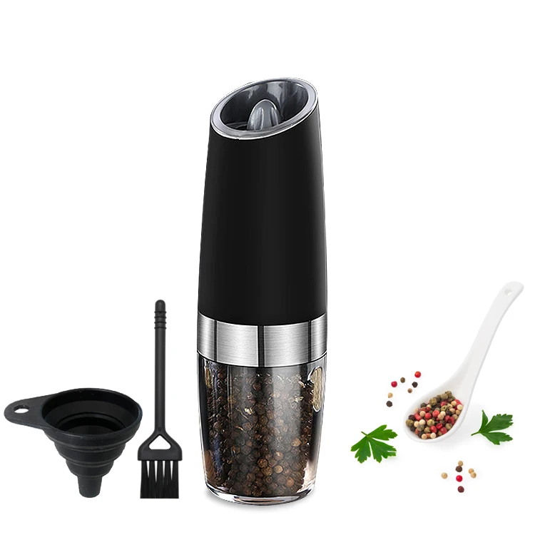 Mini grain wheat corn pepper spice grinder Gravity electric salt and pepper grinder set
