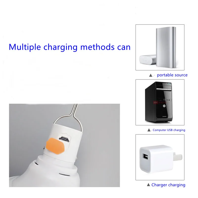 Outdoor Charging Lamp Camping Home Usb Rechargeable Led T Shape Emergency Light