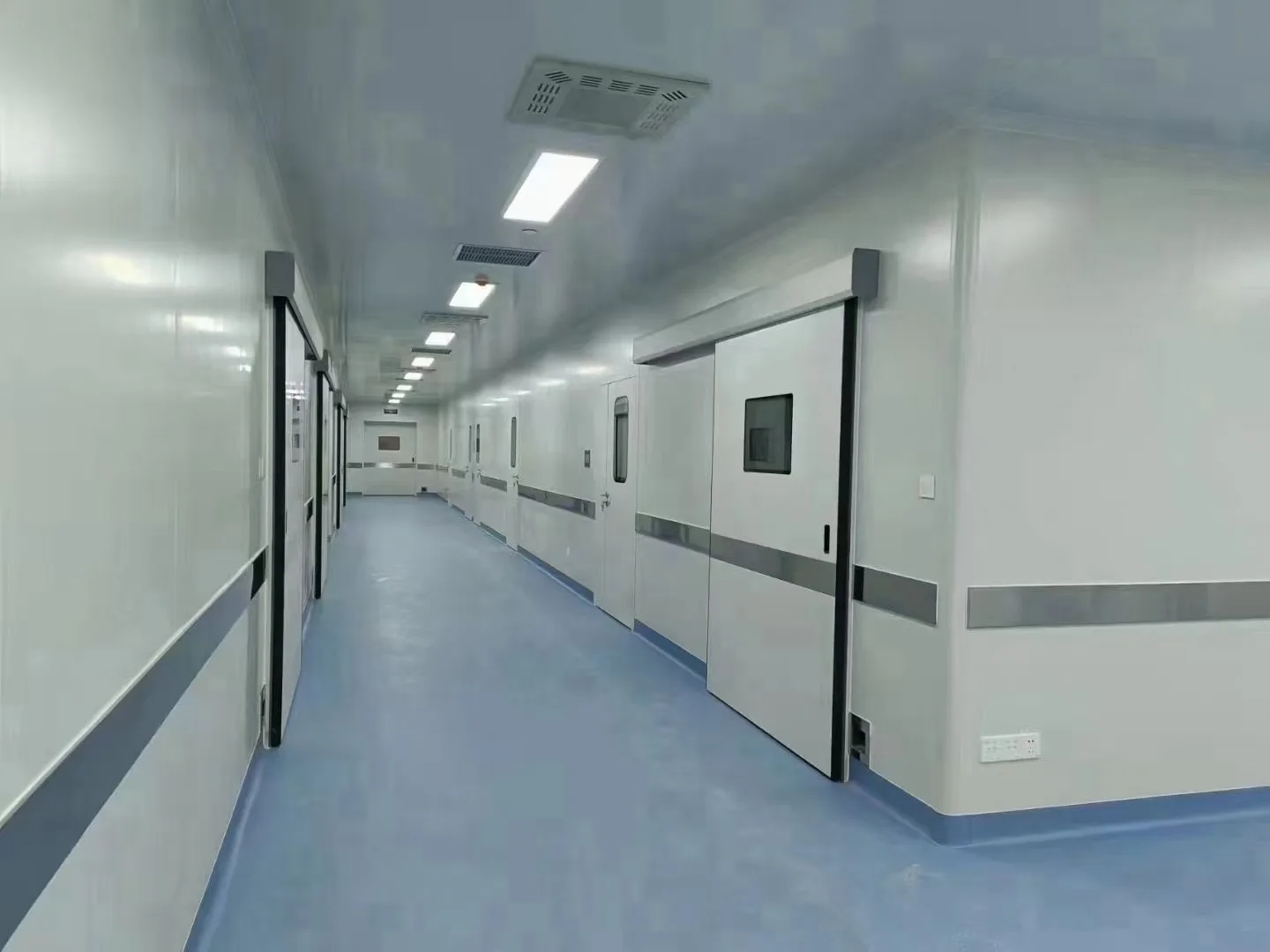 Automatic sliding hospital doors galvanized sheet or stainless steel medical sliding doors