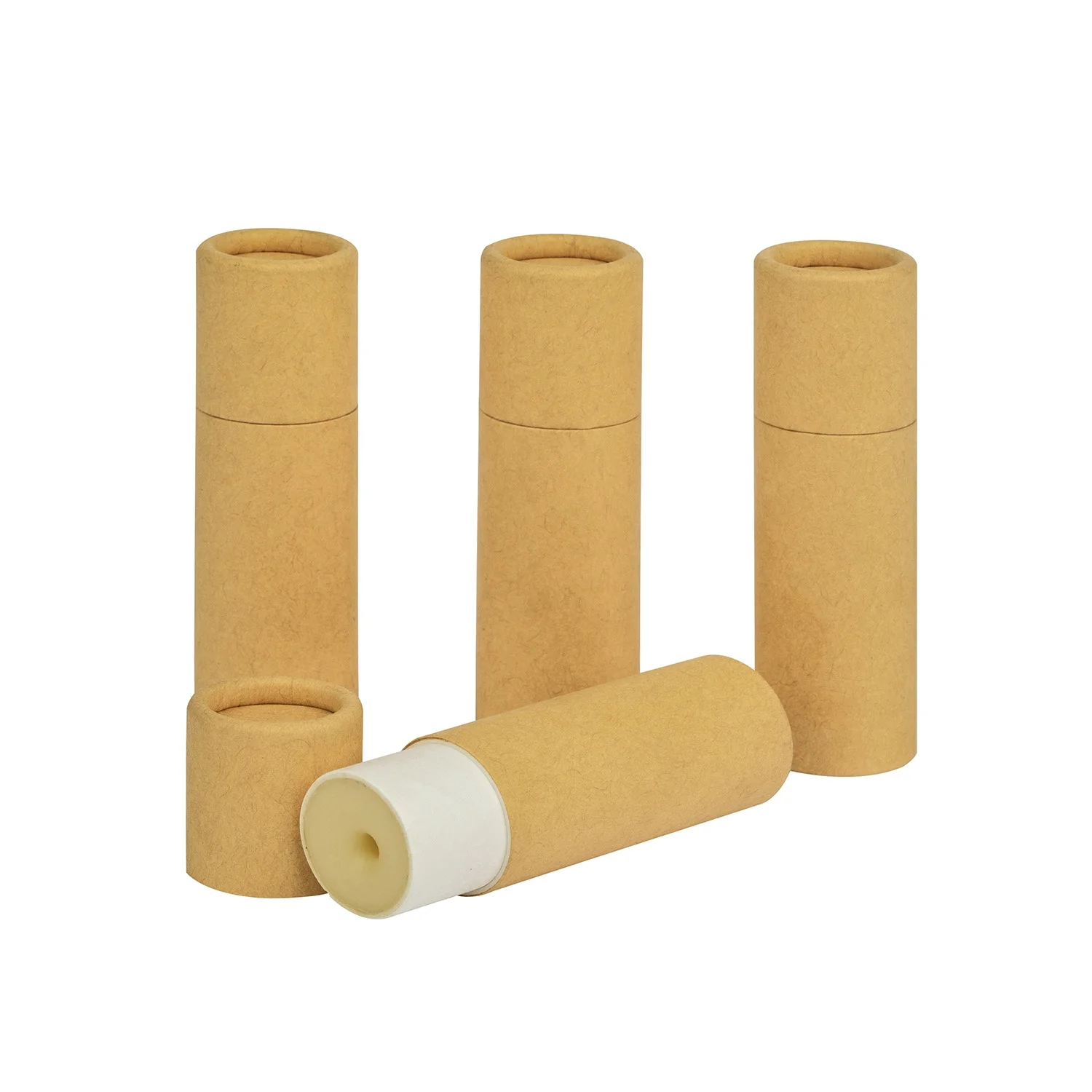 Custom eco friendly lip balm paper cardboard tubes 10g push up mascara packaging