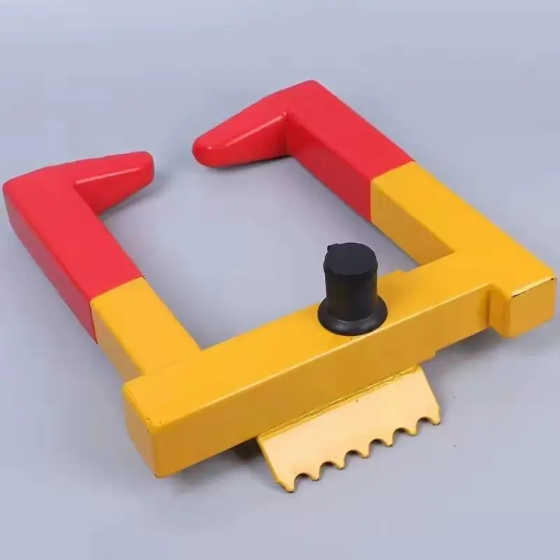 Tire Clamp Wheel Lock, Heavy Duty Trailer Lock Wheel Clamp with Red 2 Keys, Adjustable Anti-Theft Tire Lock