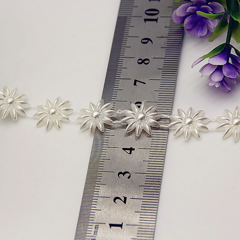 Daisy Sunflower  imitation pearl string beads DIY wedding  Decoration Bead necklace cell phone Decor