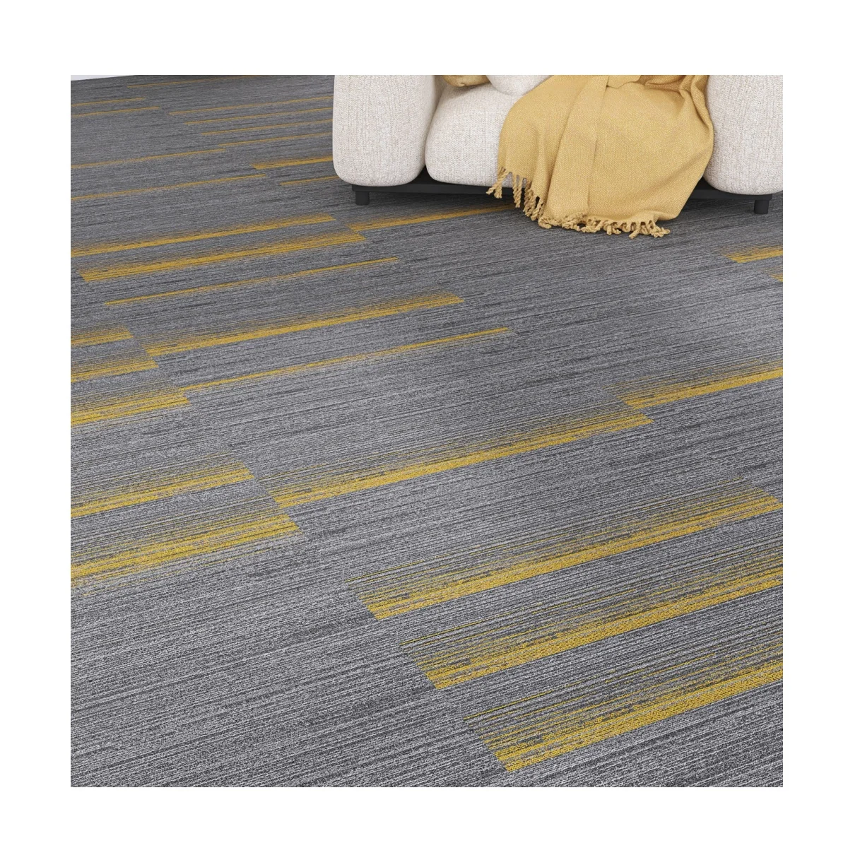 Kaili High-End Luxury Commercial Grade Square PP Carpet Tiles 25*100 Wall-to-Wall Hot Selling