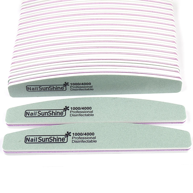 Sunshine Double Side Sponge Nail File  Nail Sanding Files 1000/4000 Grit Manicure Pedicure Buffer Nail Art Buffer Shiner
